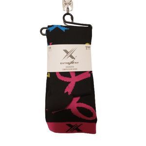 Womens Extreme Fit Black and Pink Compression Socks Size S/M
